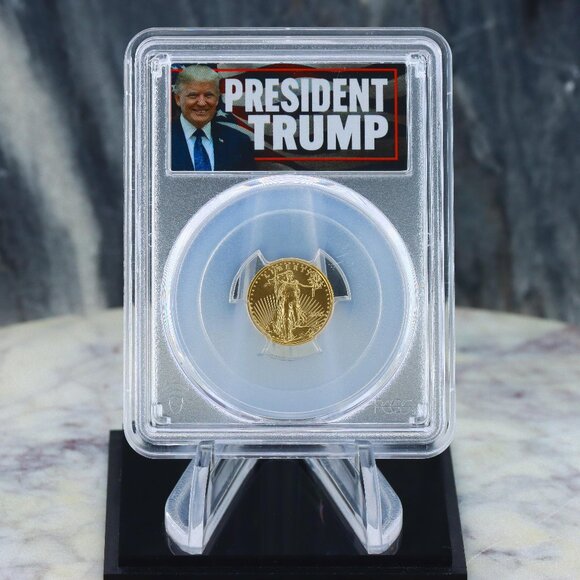 2025 $5 Gold Coin President Trump 47 Edition Liberty Gold Eagle Factory Sealed M - Picture 1 of 5